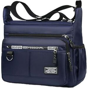 NWT STAVE PROFESSIONAL Multi-Pocket Navy Blue Crossbody Messenger Bag!